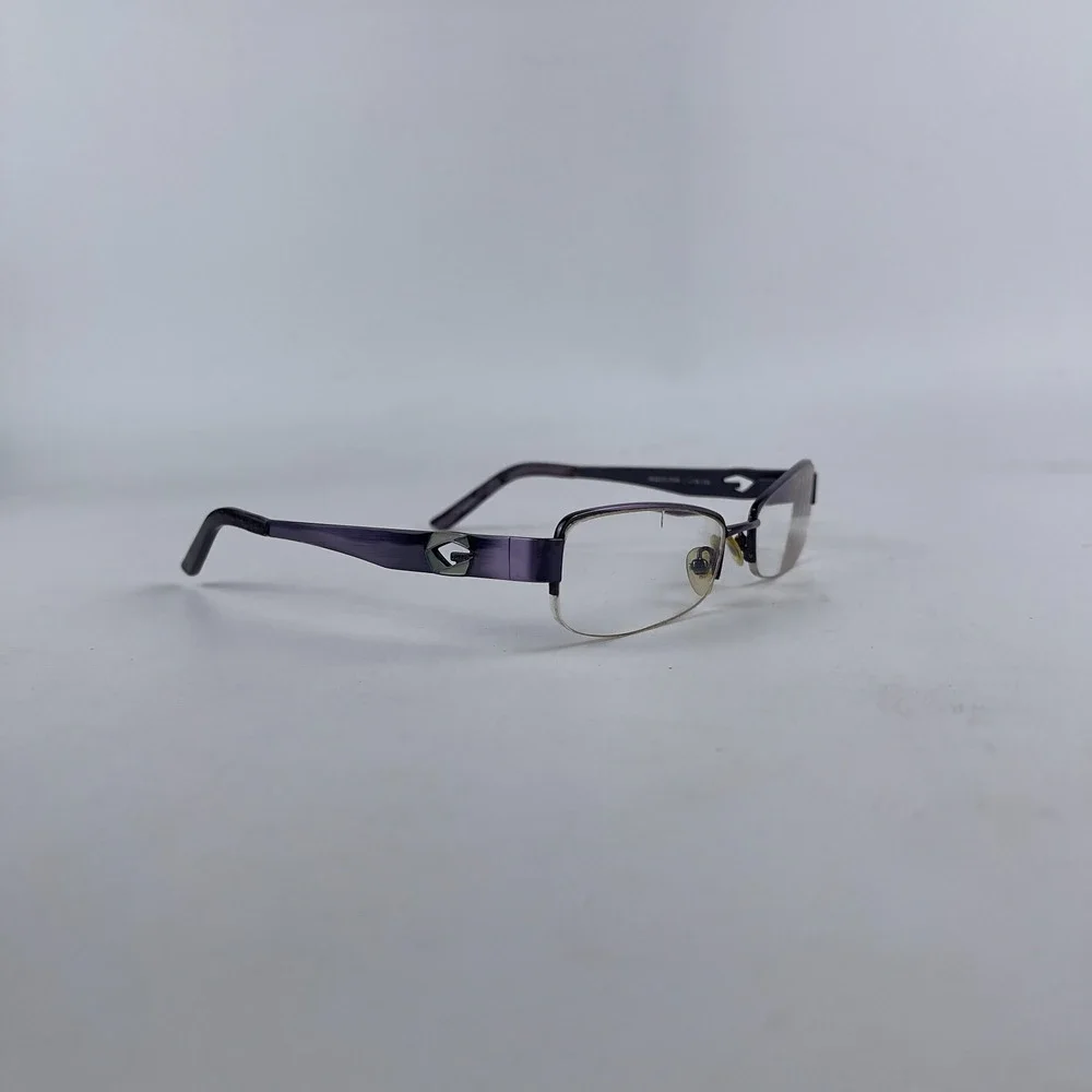 Guess GU2215‎ PUR Women's Eyeglasses Frame Purple Metal Half Rim 51-18-135 mm
